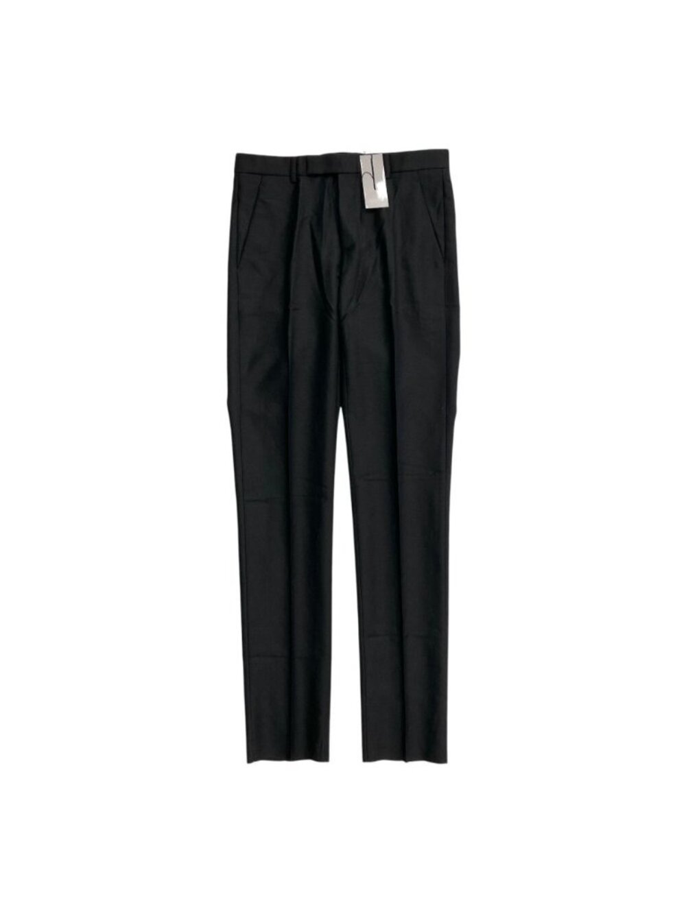 Dior Trousers Tapered Pants Center Crease Wool Mohair Blend Black 46